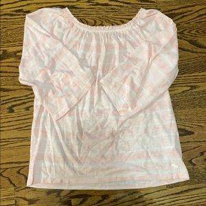 Off the shoulder pink tie dye top